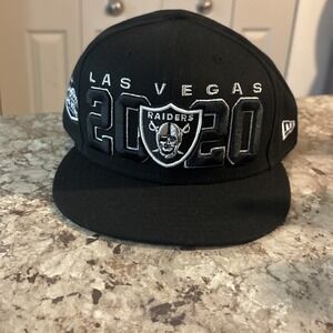 New Era 59Fifty Las Vegas Raiders Hat NFL Inaugural 2020 Fitted‎ Hat 8 3/8 Rare